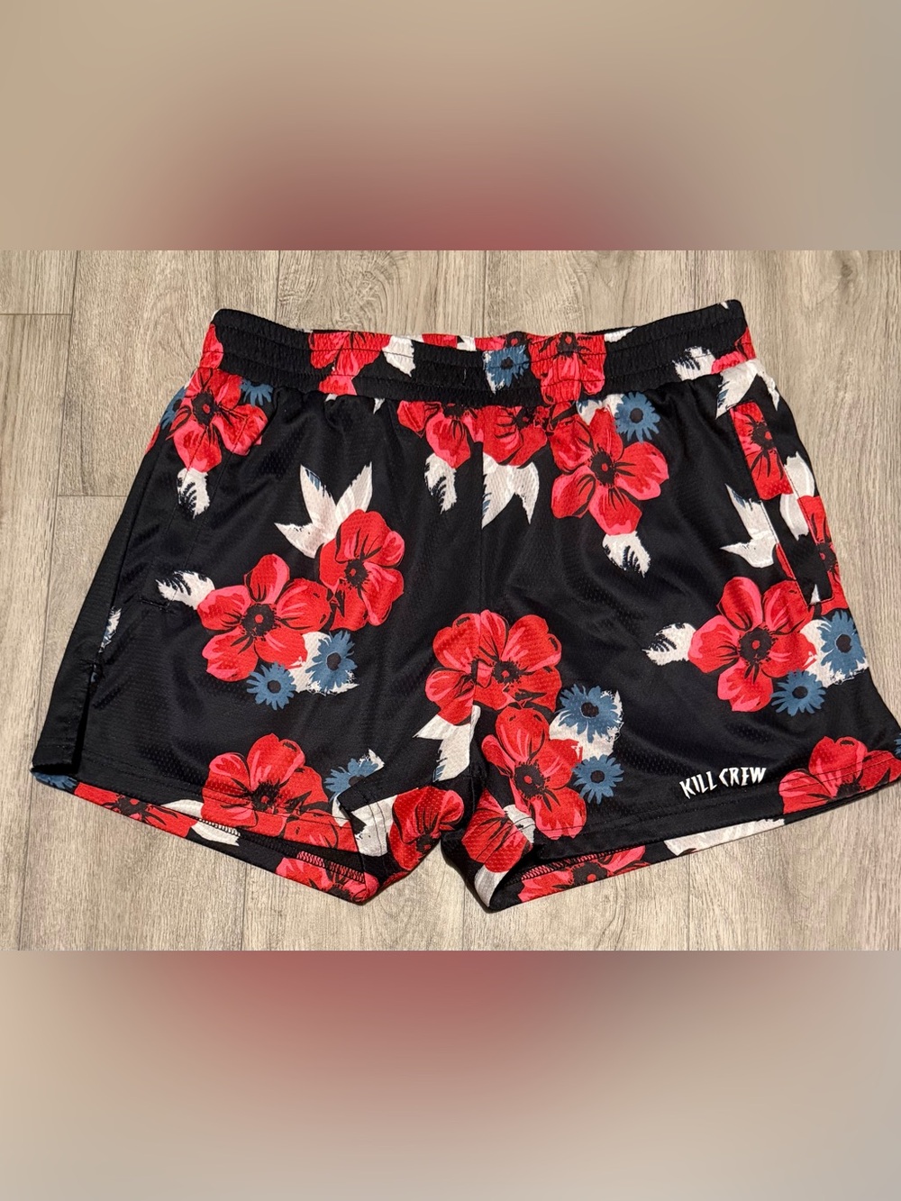Kill Crew XL Muay Thai Fight Shorts Tropical Flower Print Missing Drawstring